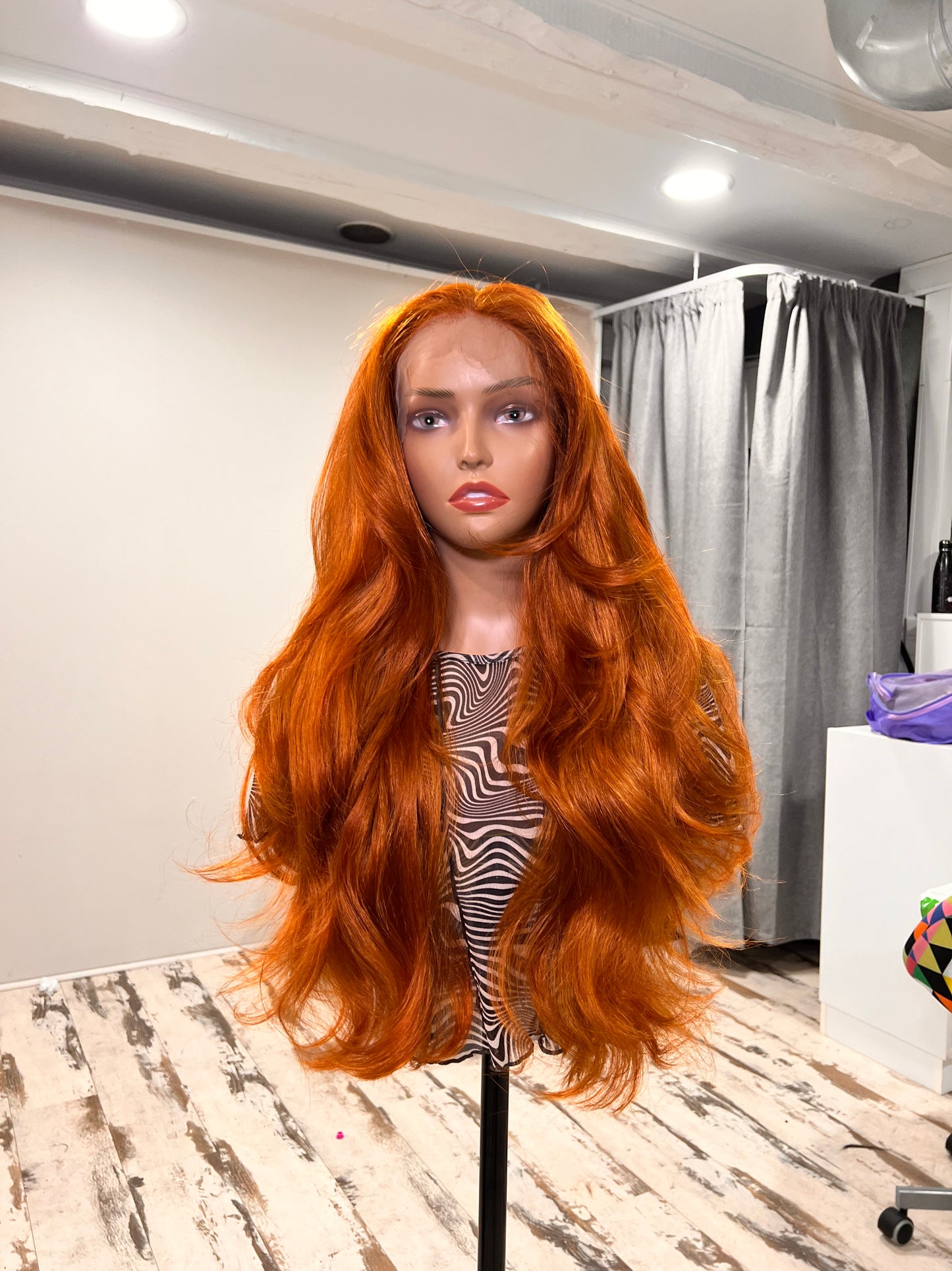 Copper T Lace Synthetic Wig
