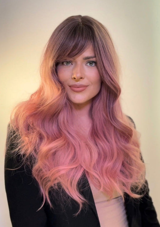 Pink Silk Top Synthetic Wig Rose