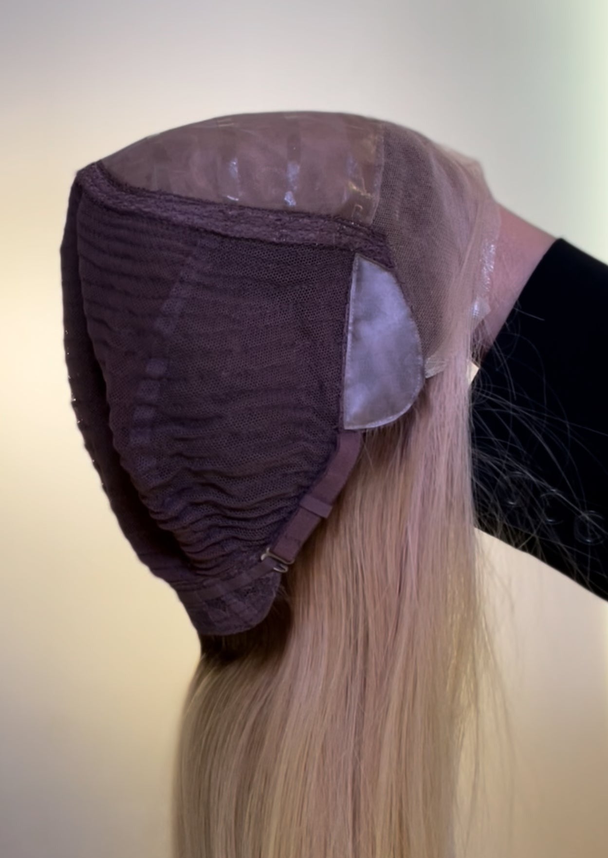 Medical Silk Top Human Hair Wig Basic Model 40 cm.