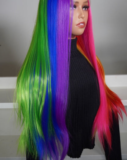 Milticolour T Lace Synthetic wig JUNE