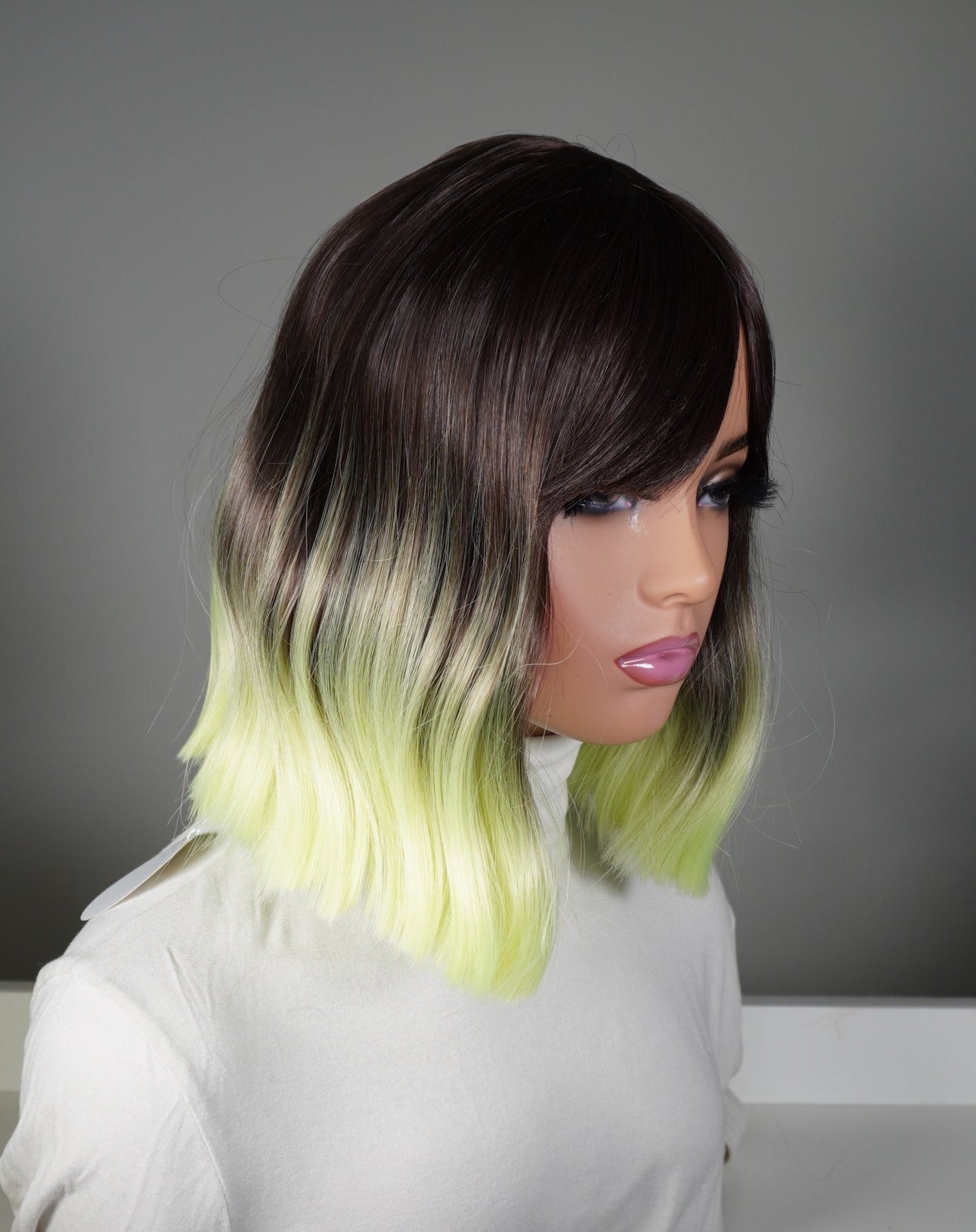 Neon Green Ombre Synthetic Wig Sandra dhair