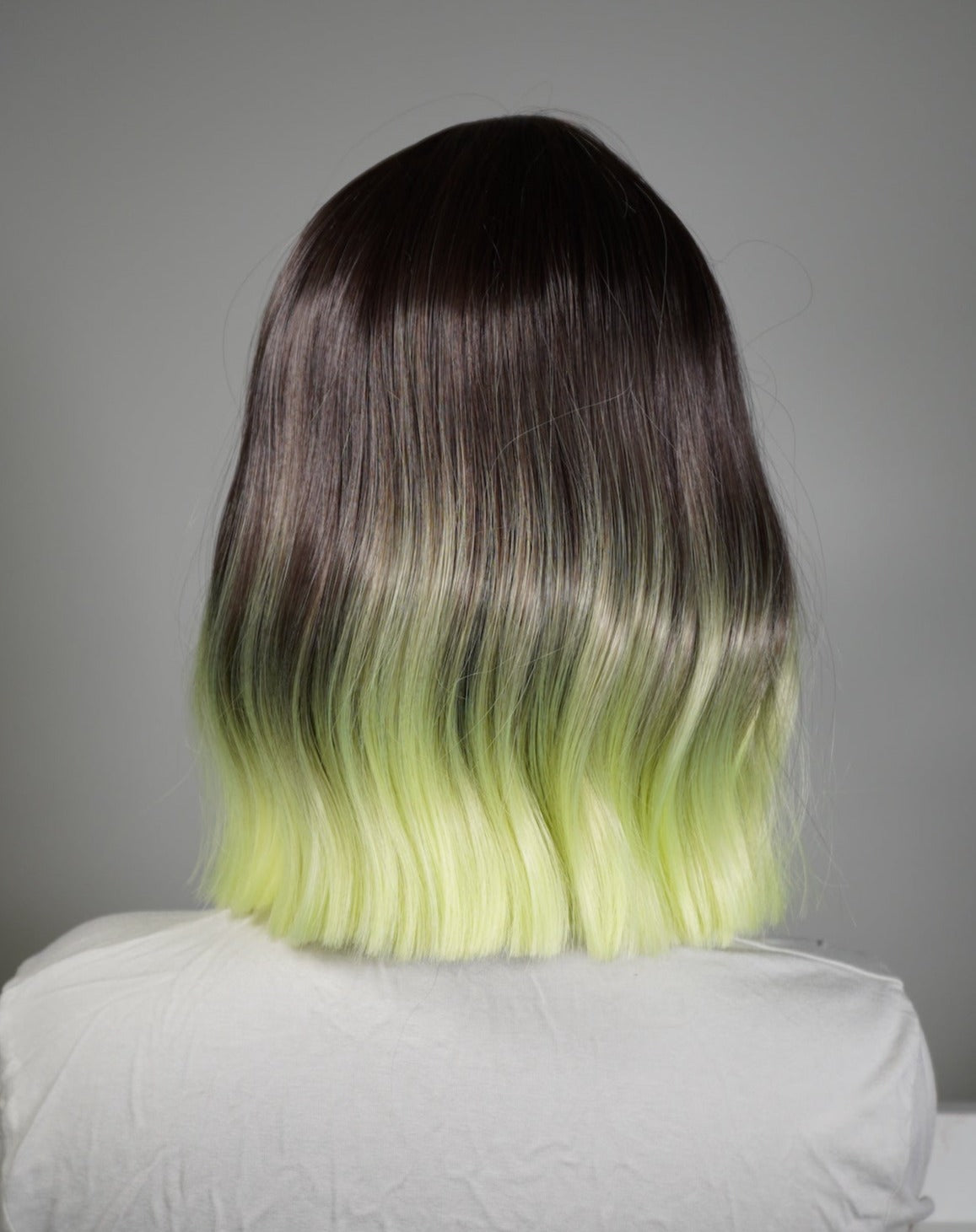 Neon Green Ombre Synthetic Wig Sandra dhair